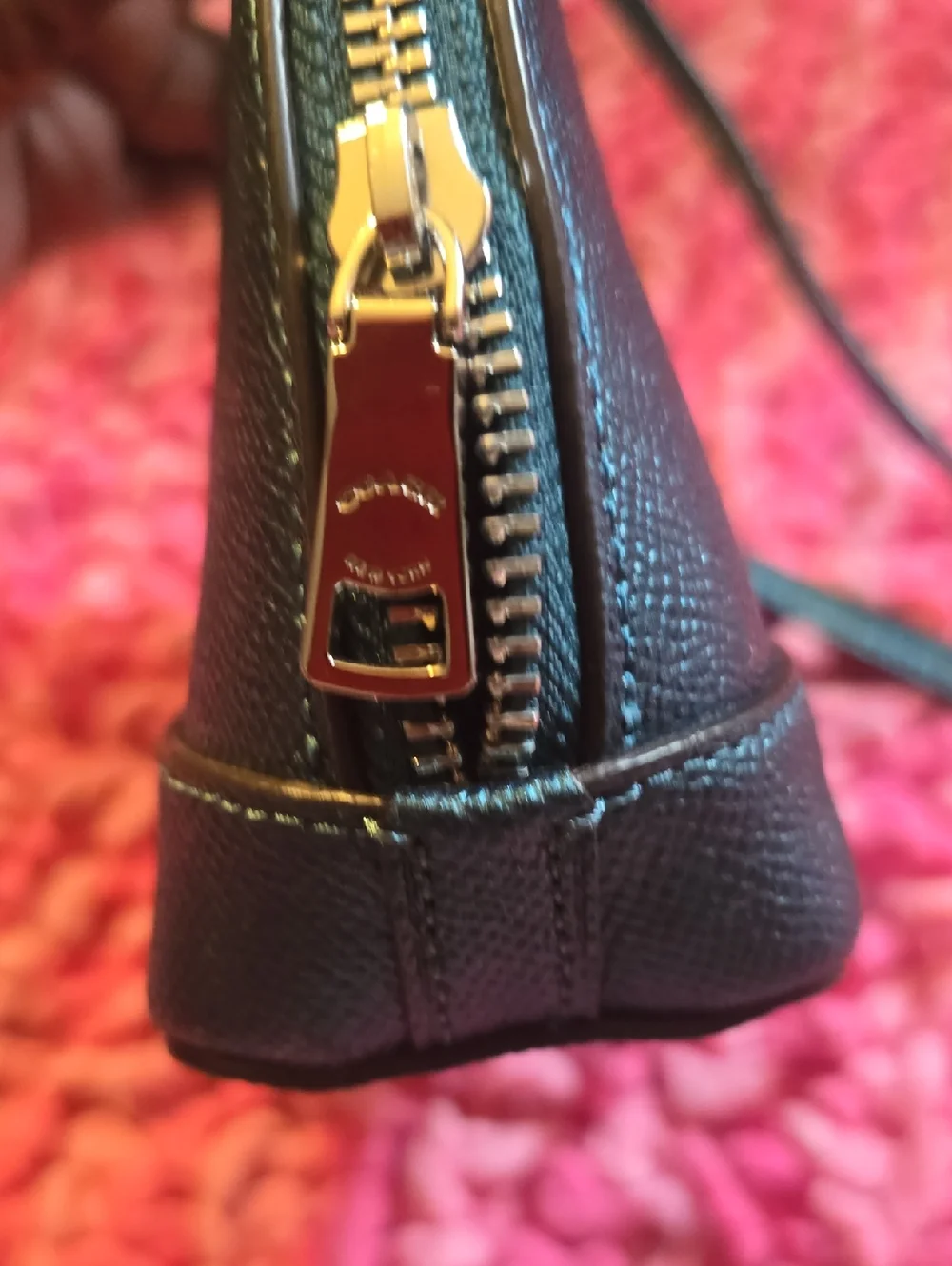 Coach Metallic Blue Miniture Bag